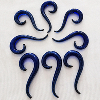 [GB-117A] jauge sur mesure bouchons d'oreille en verre Pyrex spirale feuille corps Piercing bijoux extenseur Offres Spéciales Style populaire