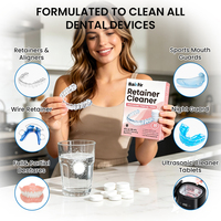 Comprimés nettoyants effervescents jetables pour prothèses dentaires, parfum menthe naturelle, écologiques et solubles, pour usage avec les appareils de rétention