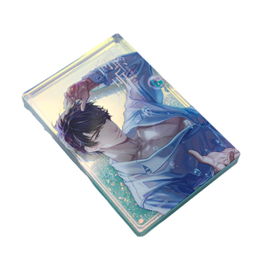 Customized Sizes Styles <b>Plastic</b> Card Collectible Set Cartoon Anime Acrylic Quicksand Plates for Fans - Product Image 6