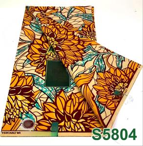 Siêu 100% Cotton Hữu Cơ 6 Yards Hà Lan Sáp In Phi Vải <span class=keywords><strong>Twill</strong></span> Quần Áo Dệt - Product Image 4