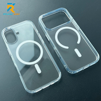 Housse de téléphone magnétique pour iPhone 15 iPhone 16 Series TPU Transparent Wireless Charge Phone Case pour iPhone 16 Series