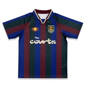 Camiseta de Fútbol Retro Clásica Personalizada OEM, Diseño de Impresión Digital Vintage, Logotipo de Moda, Cuello en V, Manga Corta, 100% - Product Image 2