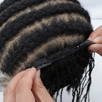 Originea 0.1cm 100% Fatto a Mano all'Uncinetto Capelli Umani Afro Kinky Bulk Extension Dreadlock Intrecciati Micro Sister Locs con Clip