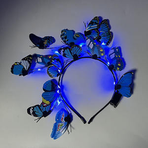 عصابة رأس بإضاءة ليد جديدة على شكل فراشة كاملة عصابة شعر متوهجة للفتيات نساء مضيئة للحفلات اكسسوارات شعر لديكور الرقص - Product Image 5