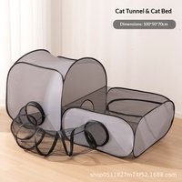 Nouveau Nid pour Chat, Boîte de Reproduction Respirante, Imperméable, Détachable, Lavable, Pliable, Cage Tunnel pour Animaux de Compagnie Toutes Saisons