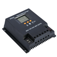 Contrôleur de charge solaire AUTO 60A 12V 24V 48V PWM Chargeur de batterie intelligent