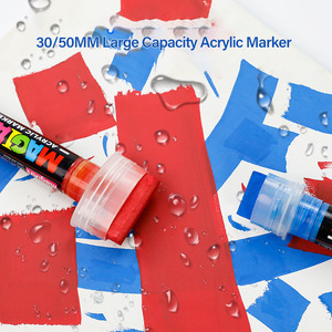 Pennarelli Acrilici Opachi con Punta a Scalpello da 30mm, Colori Personalizzati, Pennarelli Acrilici Jumbo da 50mm per Pittura e Graffiti - Product Image 2