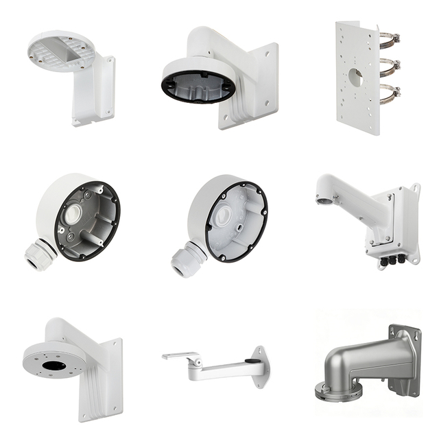 HIK OEM Black and White Water-proof Aluminum Security IP Cameras Junction Box and Wall Mount Bracket