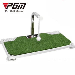 PGM HL005 Entraîneur de swing de golf d'intérieur avec tapis de frappe en <span class=keywords><strong>gazon</strong></span> <span class=keywords><strong>artificiel</strong></span>, rotation à 360°, hauteur réglable pour la pratique à domicile - Product Image 4