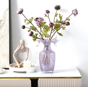 Jarrón Moderno de Lujo Ligero Hecho a Mano con Boca Ondulada, Arreglo Floral, Decoración Creativa para Mesa Hidropónica de Porche, Adornos Nórdicos - Product Image 4