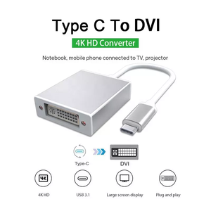 Bán buôn Multiport cáp nhôm USB 3.1 Loại C để <span class=keywords><strong>DVI</strong></span> <span class=keywords><strong>Adapter</strong></span> Loại C USB Hub máy tính xách tay Docking Station - Product Image 2