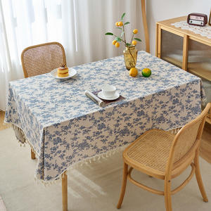 <span class=keywords><strong>Nappe</strong></span> carrée <span class=keywords><strong>en</strong></span> <span class=keywords><strong>toile</strong></span> de style pastoral avec dentelle à pompons, <span class=keywords><strong>nappe</strong></span> décorative <span class=keywords><strong>en</strong></span> tissu tendance pour la maison, les mariages, les fêtes et les événements - Product Image 3