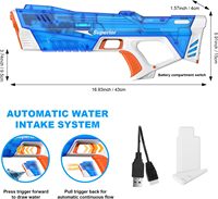 Pistolet à eau électrique entièrement automatique à tir rapide, haute pression, à impulsions, avec lumières cool, jouet aquatique pour enfants, best-seller