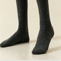 Chaussettes de compression en coton personnalisées 15 à 20 mmHg, pour sport et loisirs, hauteur cuisse, épaisses, avec soutien de la voûte plantaire, pour femmes