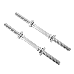 Barre d'haltères droite en acier chromé de 1,2 m/47 pouces avec colliers étoile, diamètre 25-30 mm, pour usage domestique - Product Image 1