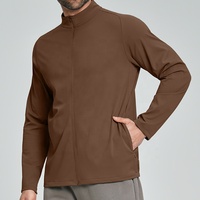 Vestes de sport à manches longues pour hommes avec logo personnalisé, respirantes, à séchage rapide, pour la salle de sport, l'entraînement, le fitness, en nylon, vente en gros