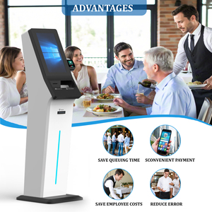 Bán buôn 24 "Màn hình cảm ứng tự check-in kiosk cho sảnh khách sạn với đầu đọc hộ chiếu <span class=keywords><strong>RFID</strong></span> Scanner - Product Image 4