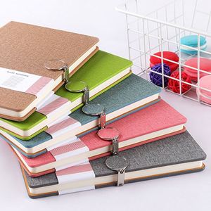 Linen Grain Soft Touch Printing Brand <b>Note</b> <b>Book</b> Pu Hardcover Notebook A5 Cahier Avec Logo With Custom Box - Product Image 3