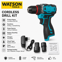 Kit de perceuse sans fil avec 2 batteries, chargeur et manuel pour la vente en gros B2B
