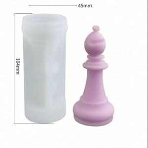Moule en silicone créatif en forme d'échecs, écologique, ODM/OEM, couleurs personnalisées pour la fabrication de bougies, de savons, de chocolats, de décorations de gâteaux - Product Image 3