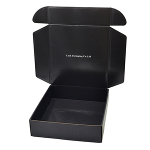 Custom Corrugate Package Black Mailing Verpackung Caja Paper Box Personalizzate Women Wig Package Shipping Packaging Boxes