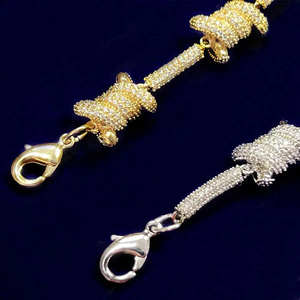 Elegante Pulsera de Moissanita con Cadena de Eslabones de Nudo de Caramelo Micro Pavimentada, Joyería Hip Hop Bling Ice Out para Raperos, para Mujeres y Hombres - Product Image 3