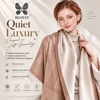 Châle Jacquard Prestigieux pour Femme, Écharpe Tissée Douce et Chaude à Rayures Géométriques, Idéale pour le Froid et le Quotidien, Cadeau, Vente en Gros