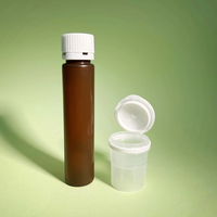 Offre Spéciale – Flacon double compartiment en PP de 20 ml pour liquides buccaux et médicaments en comprimés, avec logo personnalisé sérigraphié et bouchon à vis scellé