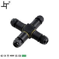 Conector de alimentación impermeable IP68 P de 2 y 3 pines, conector rápido sin tornillos de 4 vías tipo X para cámara de seguridad, cableado de jardín, paneles solares