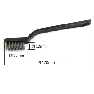 Ensemble de 3 brosses métalliques en nylon et acier inoxydable de 7 pouces (170 mm), mini <span class=keywords><strong>brosse</strong></span> de nettoyage en nylon pour le nettoyage, le polissage et le détail des métaux - Product Image 2