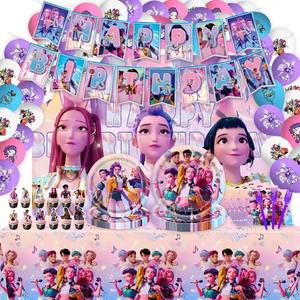 Vajilla <span class=keywords><strong>de</strong></span> Fiesta con Temática <span class=keywords><strong>de</strong></span> Anime K-POP, Grupo <span class=keywords><strong>de</strong></span> Chicas Cazadoras <span class=keywords><strong>de</strong></span> Demonios, Platos <span class=keywords><strong>de</strong></span> Peluche, Artículos para Fiestas <span class=keywords><strong>de</strong></span> Halloween y Pascua - Product Image 1