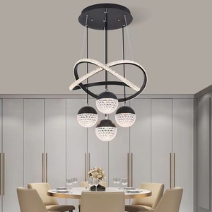 مصباح سقف LED عصري لغرفة المعيشة، ثريا دائرية من الأكريليك، إضاءة معلقة أنيقة - Product Image 2