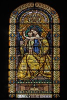 Panneau de séparation personnalisé en vitrail, portrait en verre, verre artistique stratifié imperméable pour salle à manger, salon, salle de bain, bureau