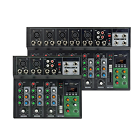 Console de mixage audio professionnelle AF-4, contrôleur DJ, mixeur audio 4 canaux, carte son numérique pour diffusion en direct