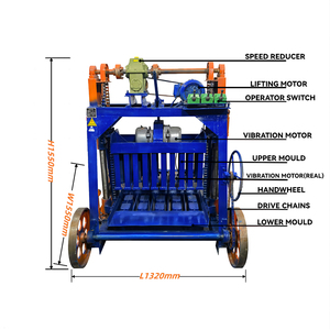 Nhỏ Thủy Lực Di Chuyển Di Động Xi Măng Bê Tông Tro Bay Gạch Khối Máy Làm Pallet Nhà Máy Giá Với Core Thành Phần Động Cơ - Product Image 2