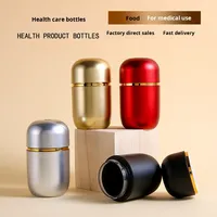 Bouteilles de capsules acryliques de qualité alimentaire haut de gamme bouteilles de distribution en plastique avec bouchon à vis joint produits de santé emballage de pilule vide