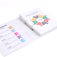 Classeur à 2 anneaux FOSKA, transparent, blanc, 8,5 x 11 pouces, dossier de présentation en plastique, classeur professionnel à anneaux en D, 2,5 pouces