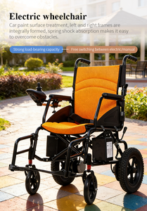 Fauteuil roulant électrique pliable en acier populaire, conçu pour les personnes <span class=keywords><strong>âgée</strong></span>s et les personnes handicapées, avec deux batteries <span class=keywords><strong>au</strong></span> plomb-acide - Product Image 6