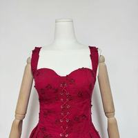 Robe longue à bretelles florale 3D de style élégant et haut de gamme, nouvelle collection été 2025 pour femme