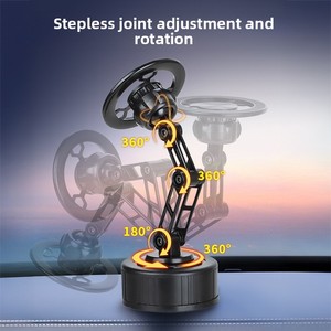 Leger en alliage pliable à 360°. Support de téléphone magnétique rotatif anti-vibration pour voiture 2026 - Product Image 2