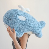Almohada de Peluche de Orca Adorable, Súper Suave y Esponjosa, Cojín de Peluche de Animal Marino de Dibujos Animados, Almohada Decorativa