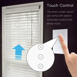 Interruptor de parede wifi inteligente, interruptor de ventilador de cortina, tuya, aplicativo de vida inteligente, painel de toque