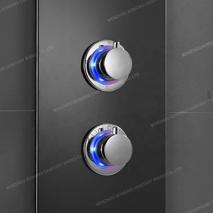 Chất lượng cao thép không gỉ trong tường gắn vòi hoa sen bảng điều chỉnh cột LED thông minh hiển thị kỹ thuật số cho nhiệt độ thời gian mưa cho biệt thự - Product Image 4