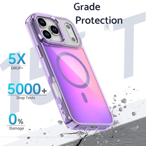 Nuova custodia per telefono con gradiente alla moda Anti-giallo per iPhone 17 16 15 14 <span class=keywords><strong>13</strong></span> 12 11 <span class=keywords><strong>Pro</strong></span> <span class=keywords><strong>Max</strong></span> magnetico senza fili custodia antiurto - Product Image 3
