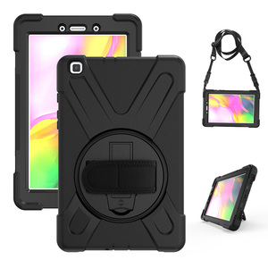 Étui pour tablette Samsung Tab A11 X130 A9 A7Lite T220 T290 P200 T307 T390 Active 3 T570 X306 avec bandoulière et support en silicone - Product Image 1