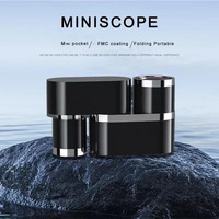 Mini telescopio plegable de bolsillo para niños y adultos, compacto y ligero, para avistamiento de aves, turismo y viajes