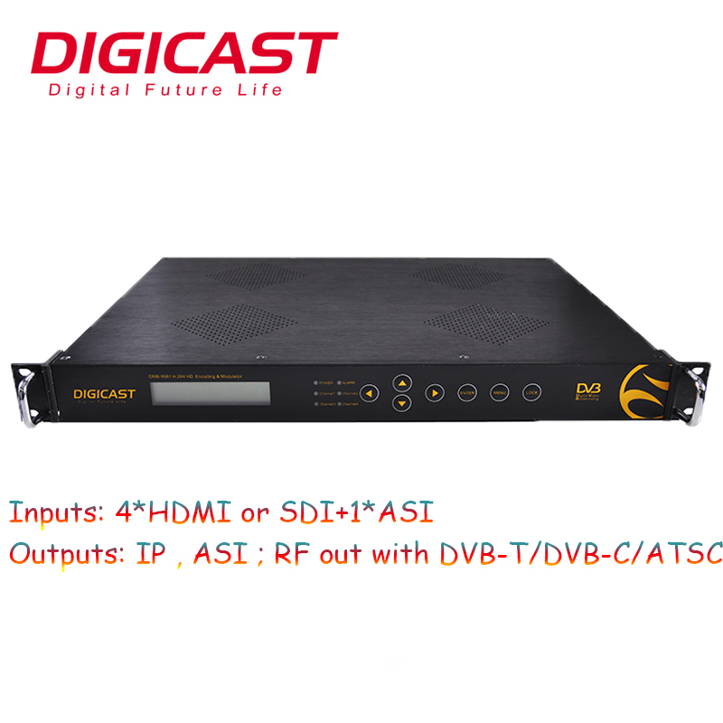 4 canaux HDM ITo RF Modulateur DVB T Modulateur De TÉLÉVISION PAR Câble DVB-T DVB-C ATSC Modulateur D'encodeur