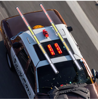 YD 35-Zoll-COB-LED-Blitzlichtleiste | Notfall-Gefahren warnung, blinkende Modi | Saugnapf halterung, Auto licht zubehör