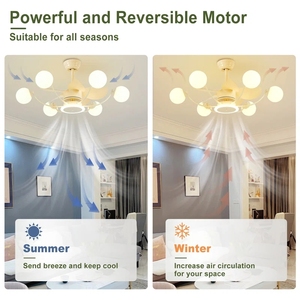 Ventilateurs de plafond <span class=keywords><strong>lustre</strong></span> blanc avec lumières <span class=keywords><strong>ventilateur</strong></span> de plafond <span class=keywords><strong>lustre</strong></span> 32 "avec classe <span class=keywords><strong>Globe</strong></span> 18 lumières <span class=keywords><strong>pour</strong></span> salon salle à manger télécommande - Product Image 3