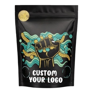 Sacs en mylar à fermeture éclair, à toucher doux, résistants aux odeurs, personnalisés, imprimés, pour l'emballage de bonbons gélifiés, logo personnalisé - Product Image 2